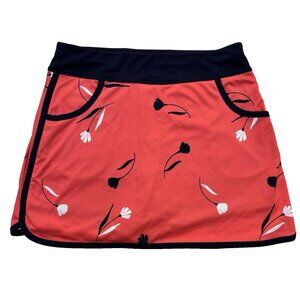 Callaway Opti-Dri True Sculpt Pink Navy Blue Floral Skort Tennis Gold Skirt Med